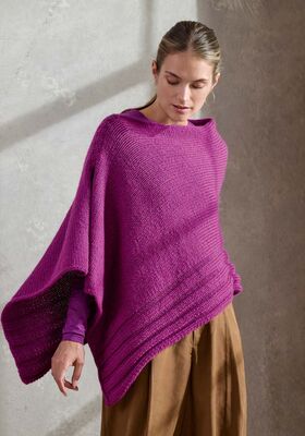 PONCHO Cool Merino Big - Stickmönster (SE) från Lana Grossa
