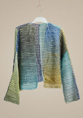VIRKAD CARDIGAN Gomitolo Versione - Virkmönster (SE) från Lana Grossa