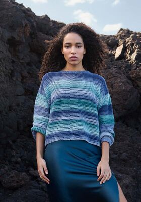 VIRKAD PULLOVER Gomitolo Tono - Virkmönster (NO) från Lana Grossa