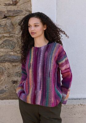 VIRKAD PULLOVER Gomitolo Intenso från Lana Grossa