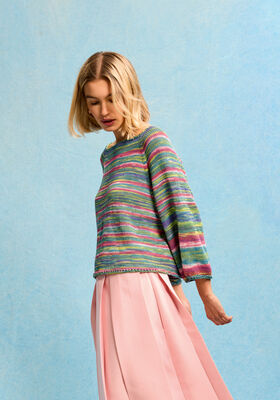 TOP-DOWN-RAGLAN-PULLOVER Gomitolo Alga från Lana Grossa