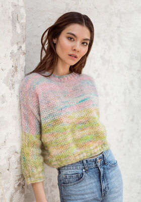 PULLOVER Silkhair Hand-dyed - Stickmönster (SE) från Lana Grossa
