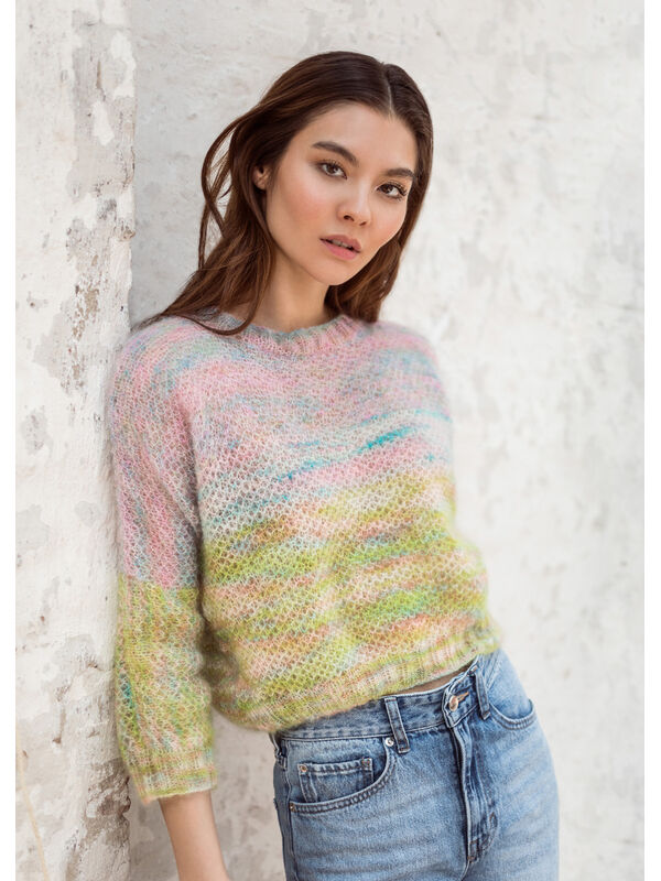 Lana Grossa PULLOVER Silkhair Hand-dyed - Stickmönster (SE)