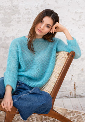 PULLOVER Silkhair Hand-dyed - Stickmönster (SE) från Lana Grossa