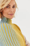 Lana Grossa PONCHO Cool Wool Lace hand-dyed & Cool Wool Lace - Stickmönster (DK)