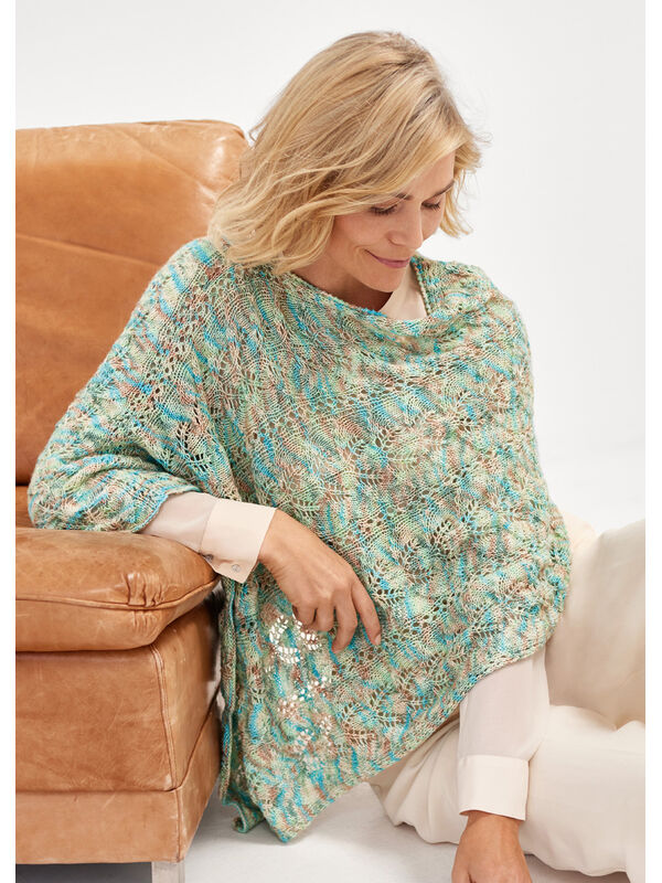 Lana Grossa PONCHO Ecopuno Hand-dyed - Stickmönster (DK)
