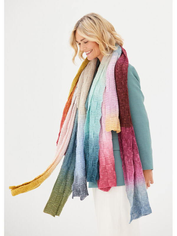 Lana Grossa VIRKAD SJAL Cool Wool Lace Hand-dyed - Virkbeskrivning (DK)