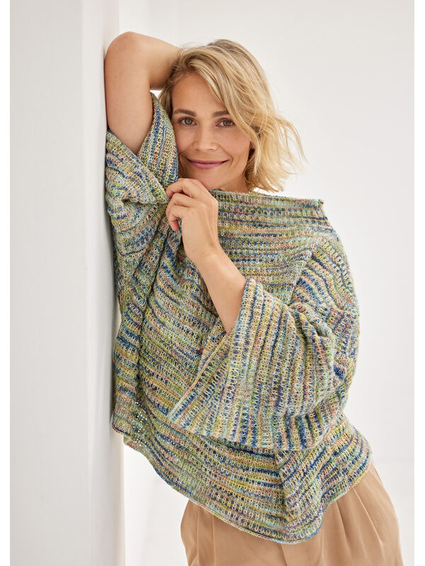 Lana Grossa PULLOVER Ecopuno Hand-dyed - Stickmönster (DK)