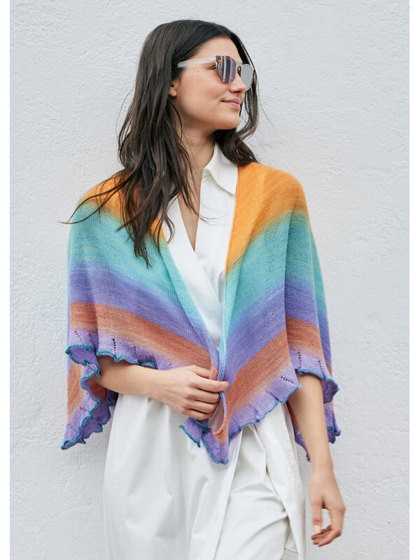 Lana Grossa SJAL Cool Wool Lace hand-dyed - Stickmönster (SE)