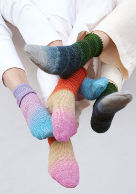 SOCKOR Meilenweit 50g Merino hand-dyed - Stickmönster (DK) från Lana Grossa