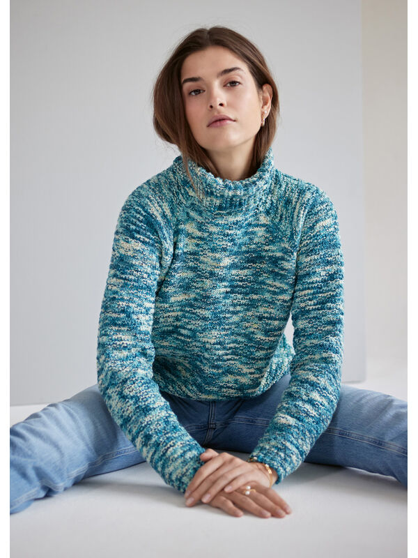 Lana Grossa PULLOVER Cool Wool hand-dyed - Stickmönster (SE)