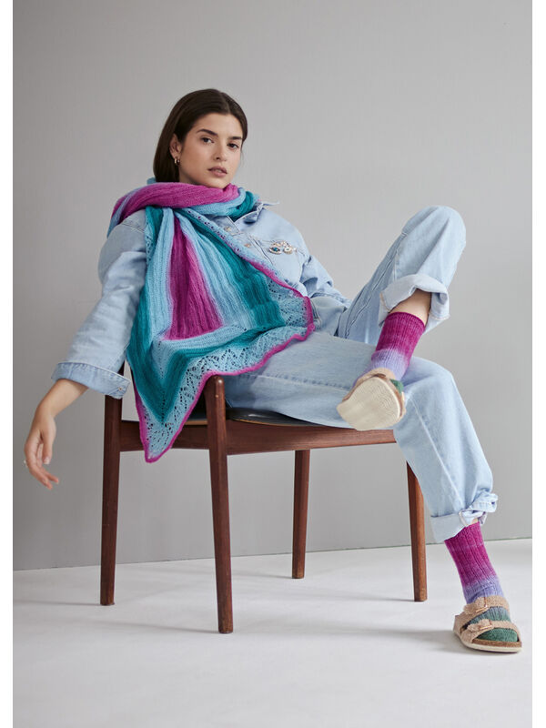 Lana Grossa STOLA Cool Wool Lace hand-dyed - Stickmönster (SE)