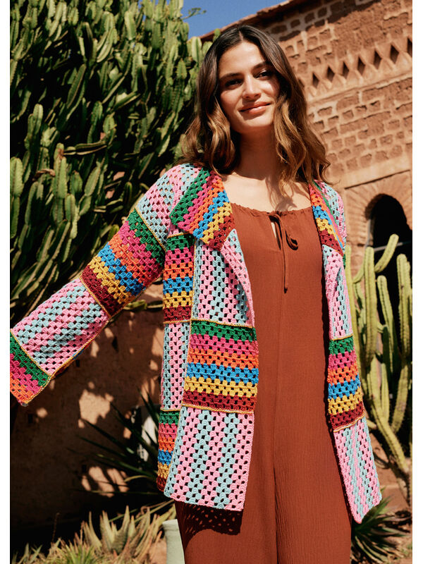 Lana Grossa VIRKAD CARDIGAN Elastico - Virkmönster (SE)