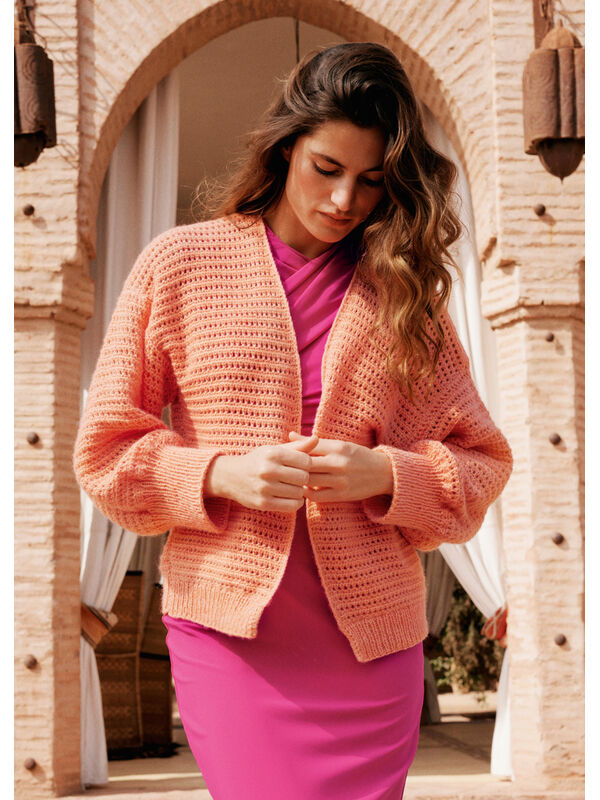 Lana Grossa VIRKAD CARDIGAN Ecopuno - Virkmönster (SE)
