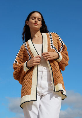 VIRKAD CARDIGAN Soft Cotton - Virkmönster (DK) från Lana Grossa