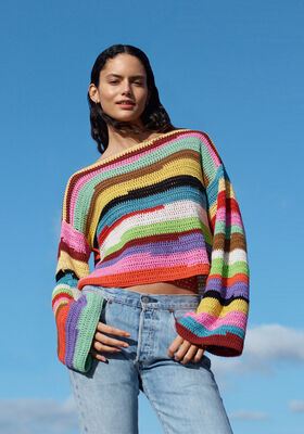 VIRKAD PULLOVER Cotone & Elastico - Virkmönster (DK) från Lana Grossa