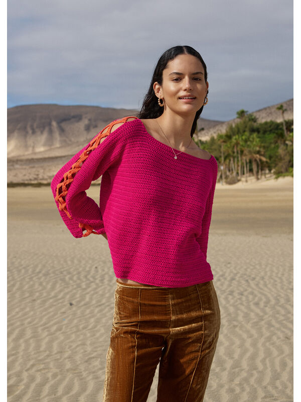 Lana Grossa VIRKAD PULLOVER Elastico - Virkmönster (DK)