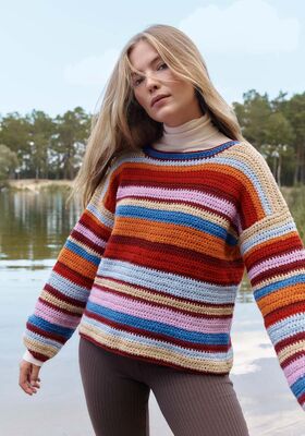 PULLOVER Cool Merino - Virkmönster (NO) från Lana Grossa
