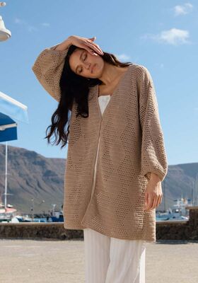 VIRKAD LÅNG CARDIGAN Alta Moda Cotolana - Virkmönster (NO) från Lana Grossa