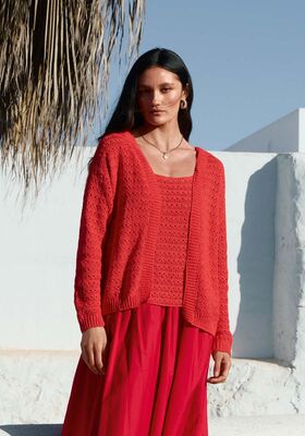 VIRKAD CARDIGAN Summer Cashmere - Virkmönster (NO) från Lana Grossa
