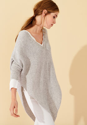 PONCHO PULLOVER Ecopuno- Stickbeskrivning (SE) från Lana Grossa