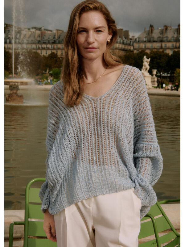 Lana Grossa V-PULLOVER Puno Luce - Stickmönster (DK)