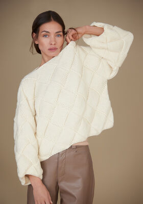 ENTRELAC-PULLOVER Cool Merino Big - Stickmönster (SE) från Lana Grossa