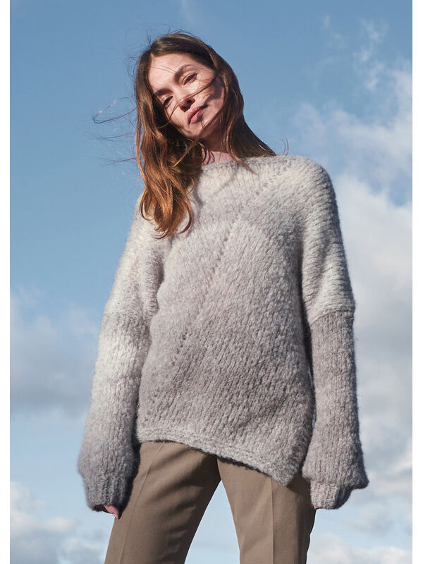 Lana Grossa ASYMMETRISK PULLOVER Avio - Stickmönster (NO)