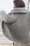 Lana Grossa CARDIGAN   MED SJALKRAGE Merino Big - Stickmönster (NO)