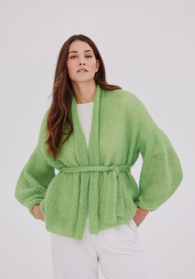 CARDIGAN TOPDOWN Silkhair - Stickmönster (SE) från Lana Grossa