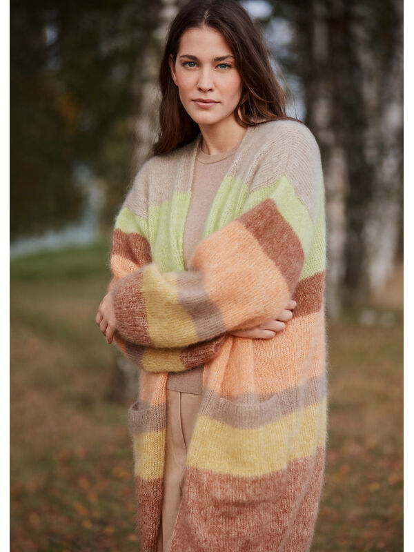 Lana Grossa LÅNG CARDIGAN Silkhair - Stickmönster (SE)