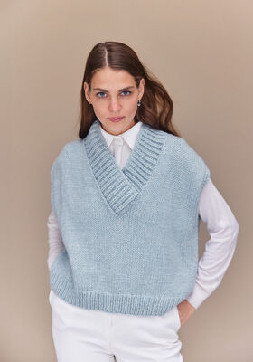 SLIPOVER Cool Merino Big - Stickmönster (SE) från Lana Grossa