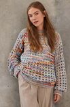 Lana Grossa PULLOVER Cotonella Multi - Stickmönster (DK)