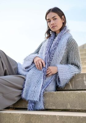 BRIOCHE-SJAL Basta & Cool Merino från Lana Grossa