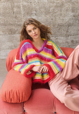V-PULLOVER MED RÄNDER Basta, Bottoni & Summer Softness från Lana Grossa