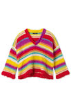 Lana Grossa V-PULLOVER MED RÄNDER Basta, Bottoni & Summer Softness