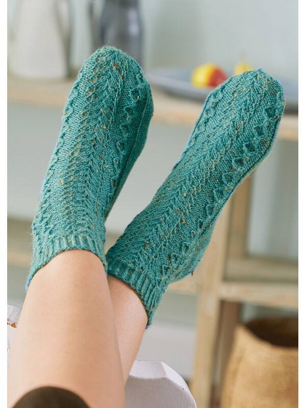 Lana Grossa SOCKOR Meilenweit 100g Tweed - Stickmönster (DK)