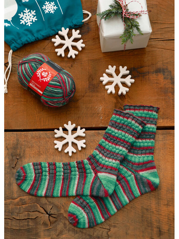 Lana Grossa SOCKOR Meilenweit 100g Christmas - Stickbeskrivning (SE)
