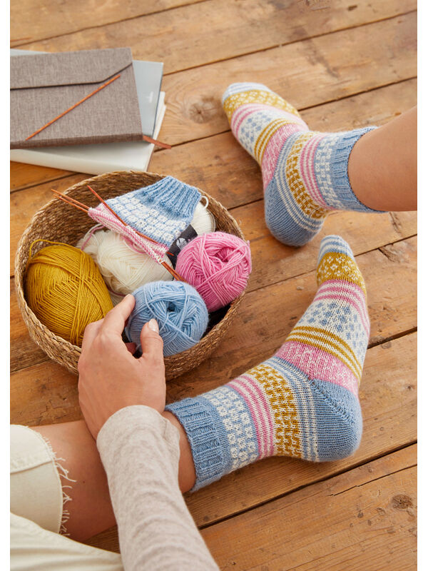 Lana Grossa SOCKOR Meilenweit 50g - Stickmönster (SE)