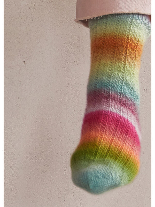 Lana Grossa BAS-SOCKOR Meilenweit 100g Color Mix Multi - Stickmönster (SE)