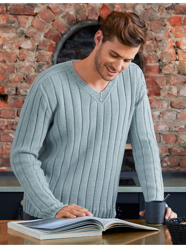 Lana Grossa PULLOVER (Man) Cool Wool Big - Stickmönster (SE)