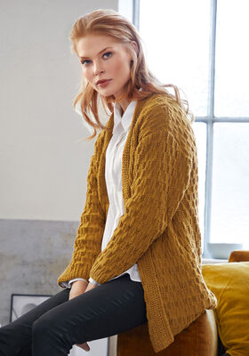 CARDIGAN Cool Wool Big Melange - Stickmönster (SE) från Lana Grossa