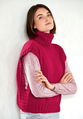 SLIPOVER MIT ROLLKRAGEN · Cool Wool - Stickmönster (DK) från Lana Grossa