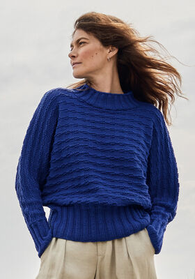 FLADDERMUSPULLOVER Cool Wool Big - Stickmönster (SE) från Lana Grossa