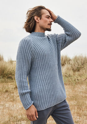 RAGLANPULLOVER (MAN) Merino Uno - Stickmönster (DK) från Lana Grossa