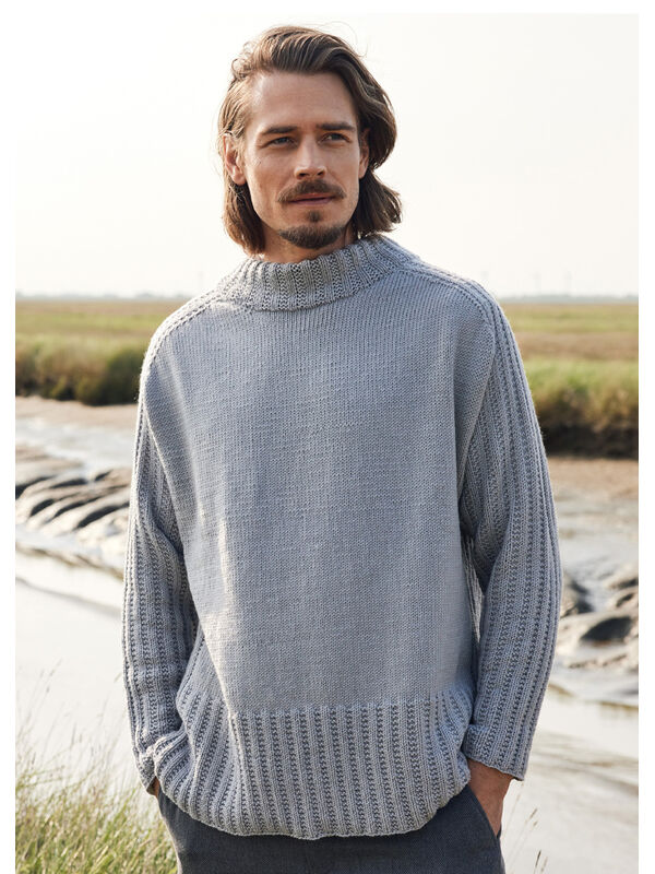 Lana Grossa PULLOVER (MAN) Cool Wool Big - Stickmönster (DK)