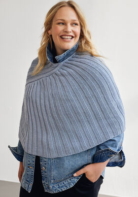 PONCHO Cool Wool Big - Stickmönster (DK) från Lana Grossa