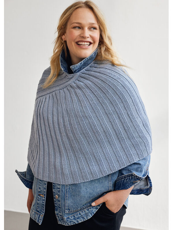 Lana Grossa PONCHO Cool Wool Big - Stickmönster (DK)