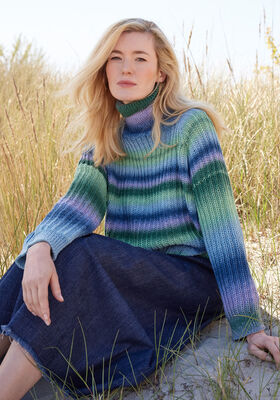 TOP DOWN PULLOVER Cool Wool Big Color från Lana Grossa