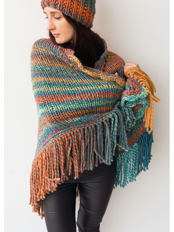 Lana Grossa TREKANTSSJAL Merino Twister - Stickmönster (SE)